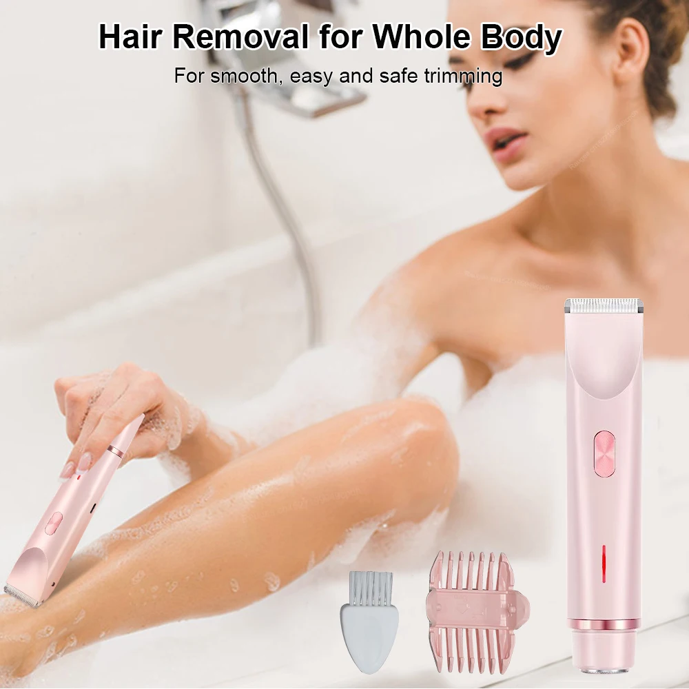Electric Shaver for Women Portable Mini Rechargeable Epilator Female Painless Electric Razor Women's Dual Head Bikini Trimmer - Image 5